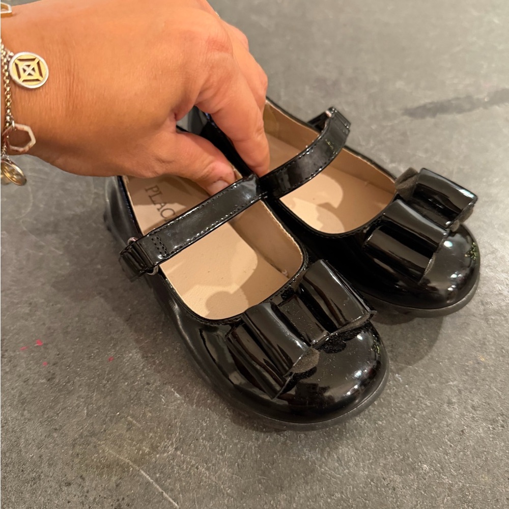 The Children's Place Shiny Black Dress Shoes